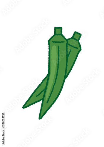 オクラのイラスト