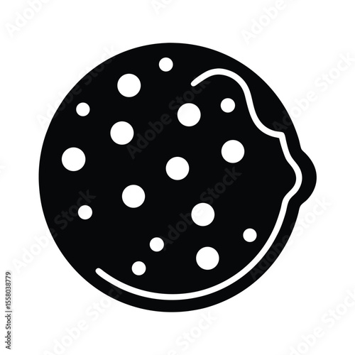 Chocolate Chip Icon Outline Vector Illustration