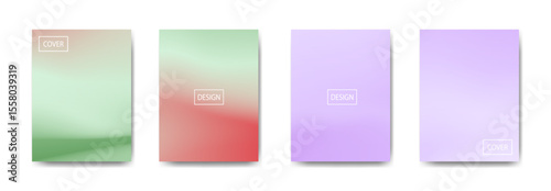 set of abstract background with beautiful gradation color, colorful background for poster flyer banner backdrop.vertical banner.cool fluid background vector illustration