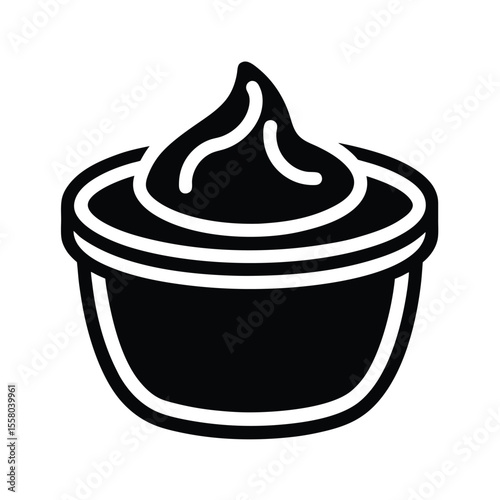 Custard Icon Outline Vector Illustration