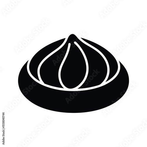 Dumpling Icon Outline Vector Illustration