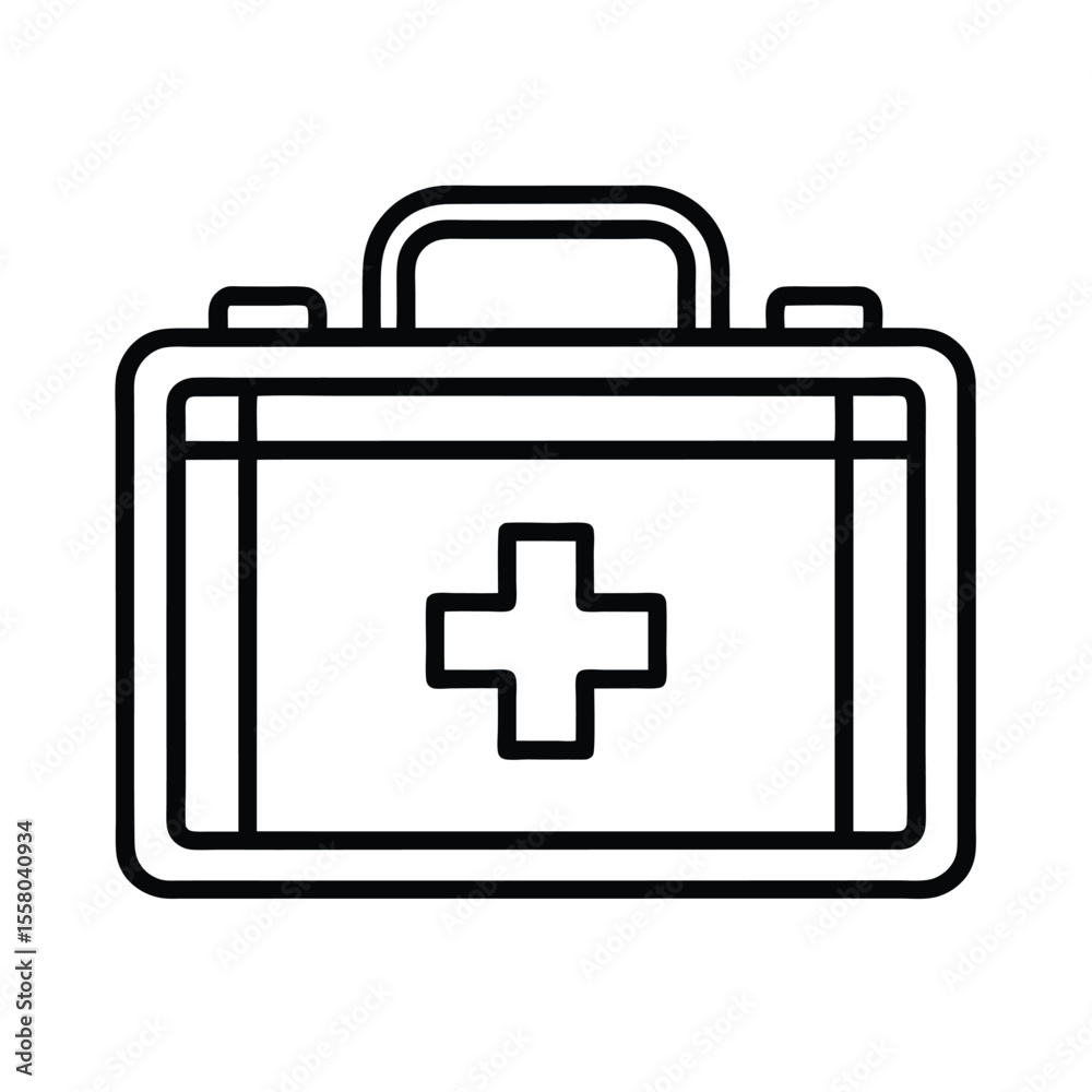 Emergency Kit Icon Outline Vector Illustration Emergency Kit Icon Outline Vector Illustration