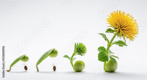 The Stages of Growth: A Visual Representation of Plant Development from Seed to Bloom