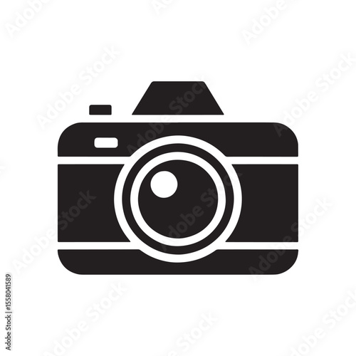 Sleek Camera Icon Capturing Modern Photography Equipment and Technology for Visual Communication Purposes in Various Design Projects