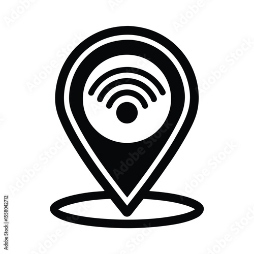 Hotspot Icon Outline Vector Illustration