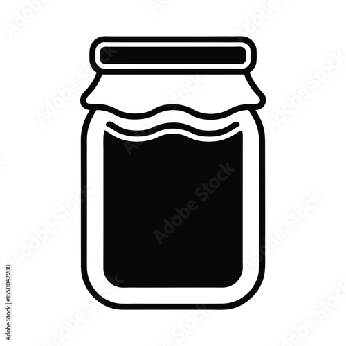 Jam Jar Icon Outline Vector Illustration