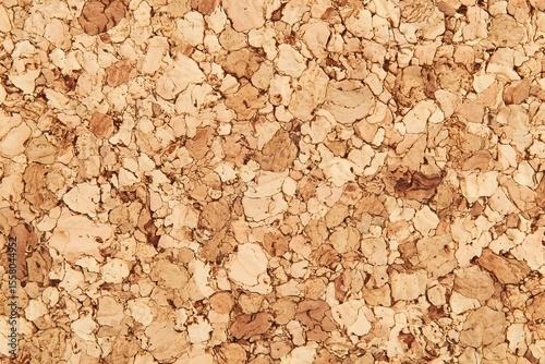 Close up of a textured cork board, showcasing a natural and organic pattern
