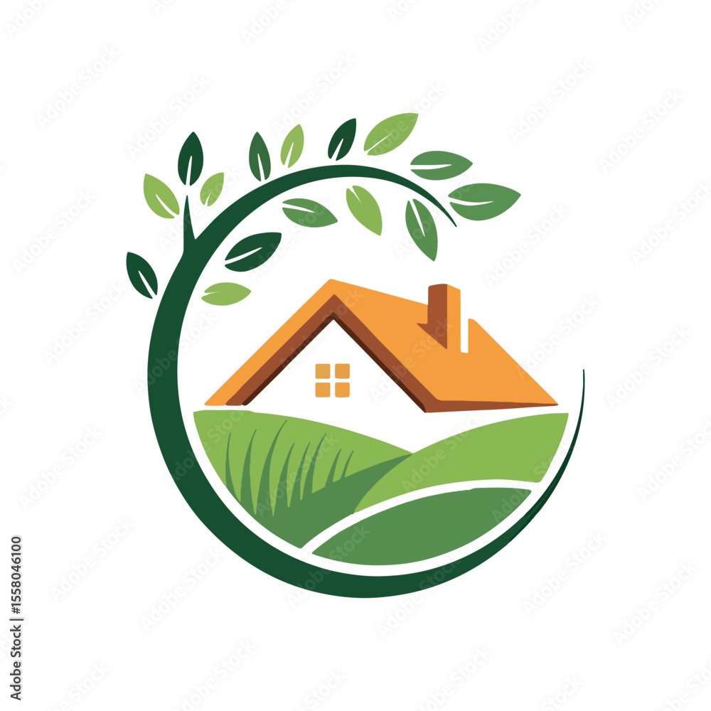 Eco Friendly House in Harmony with Nature Symbolizing Sustainable Living and Environmental Consciousness, Green Energy, Modern Design and Clean Energy Sources Eco Friendly House in Harmony with Nature Symbolizing Sustainable Living and Environmental Consciousness, Green Energy, Modern Design and Clean Energy Sources