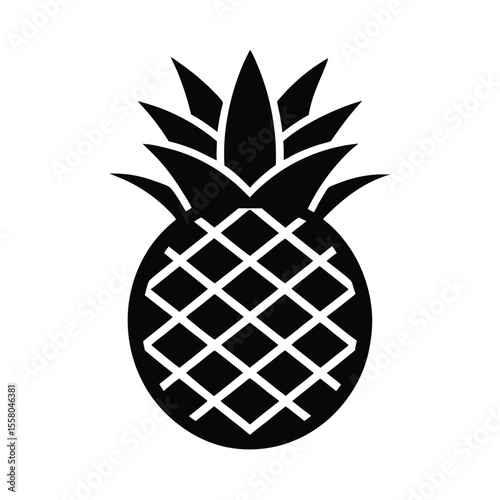 Pineapple Icon Outline Vector Illustration