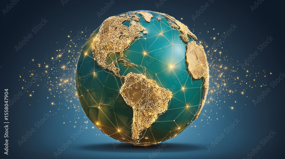 Fototapeta premium background network points Earth's surface wave background Abstract digital wave background information technology background The background is the background. gradient wave digital wave ban