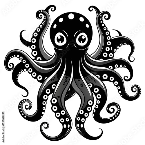 vector illustration of an octopus
