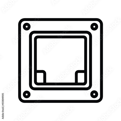 SSD Icon Outline Vector Illustration