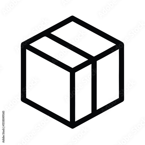 Sugar Cube Icon Outline Vector Illustration