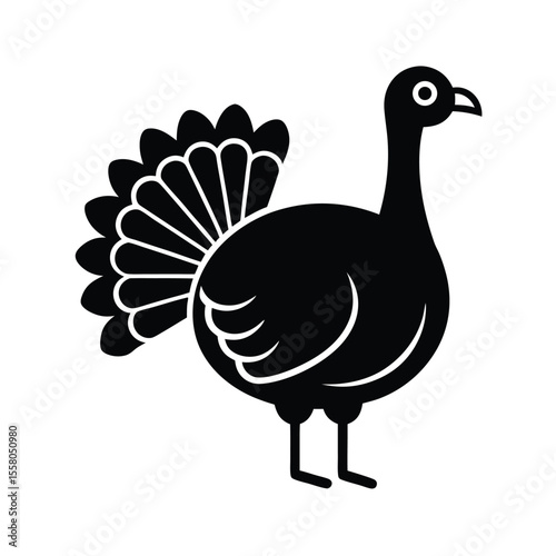 Turkey Icon Outline Vector Illustration