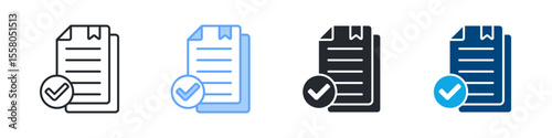 Compliance Icon Set Multiple Style. Designed In Outline, Blue, Glyph, Dual Tone