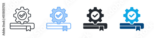 Guide Icon Set Multiple Style. Designed In Outline, Blue, Glyph, Dual Tone