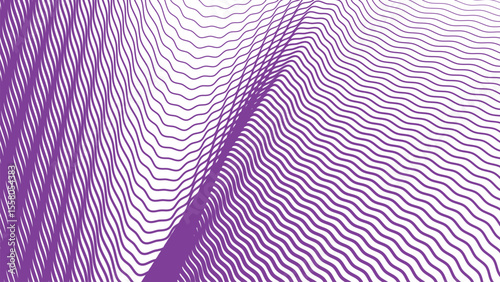 Purple Wavy Stripes Line Seamless Pattern Background for Stylish Fabric Wallpaper and Digital Design