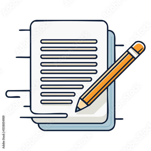 Document Icon with Pen
