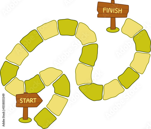 Blank Board Game Path