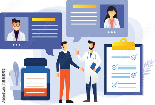 online medical service vector illustration