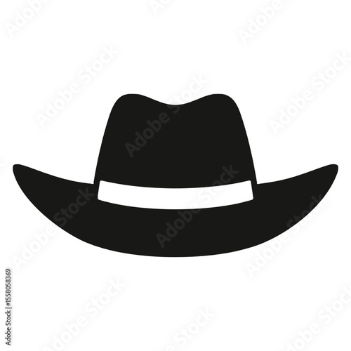 Cowboy Hat Badge Icon
