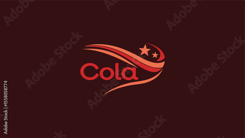 Cola Refresh Drink Swirl Logo