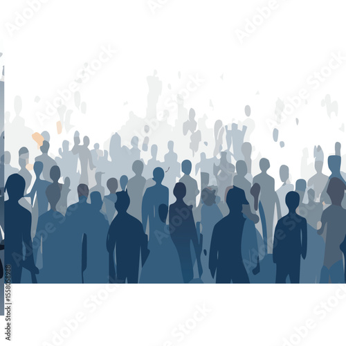 Crowd of People Silhouette Icon
