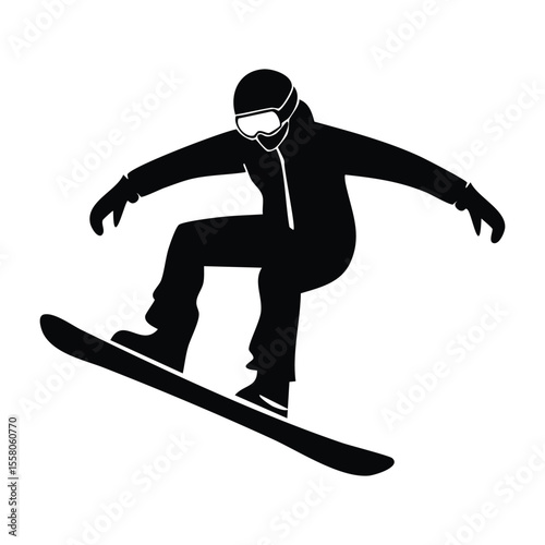 Freestyle Snowboarder Silhouette
