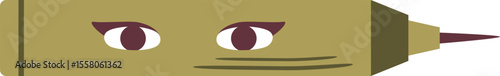 Eyeliner makeup cosmetics vector illustration