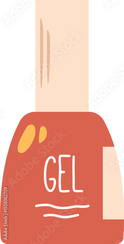 Nail gel bottle vector illustration