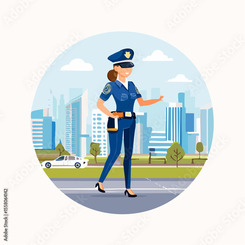 police vector illustration