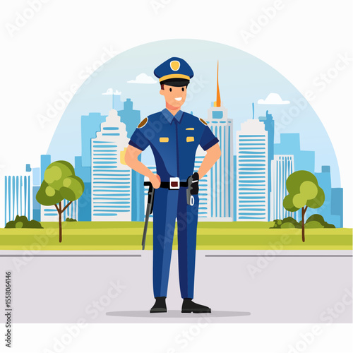 police vector illustration