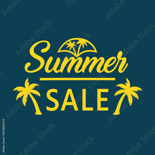 Summer Sale Logo: Tropical and Vibrant Design