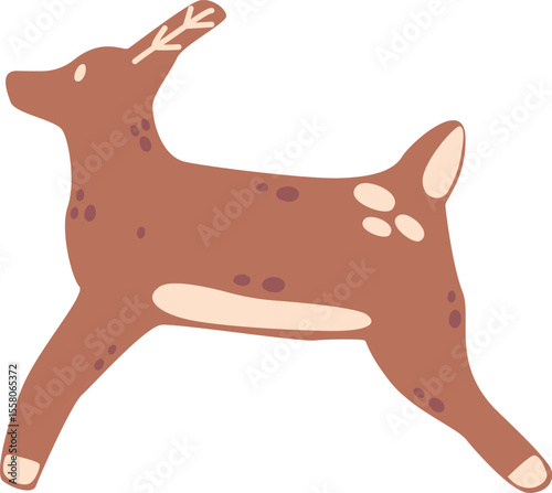 Deer new years gingerbread vector illustration