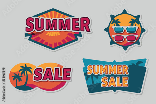 Summer Sale Badges: Vibrant and Festive Promotional Designs