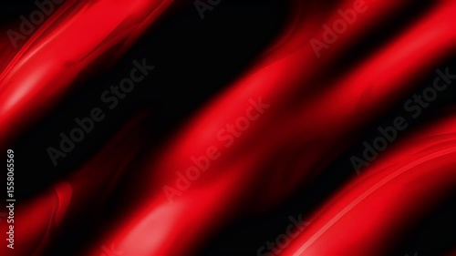 Dynamic Red Light Trails Against Black Background, Abstract Video Loop