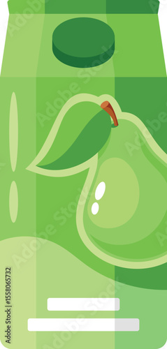 Pear juice pack vector illustration
