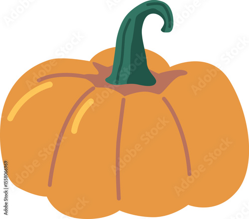 Ripe pumpkin vegetable vector illustration