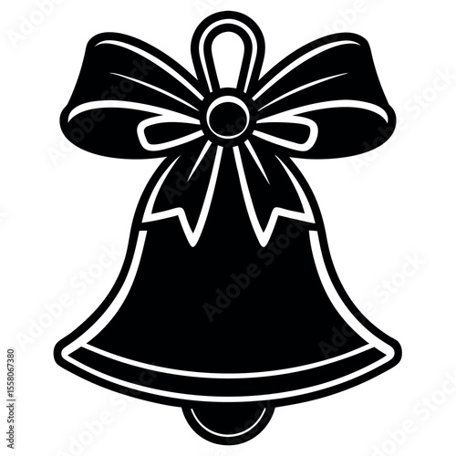 A black-and-white-illustration-of-a-bell 