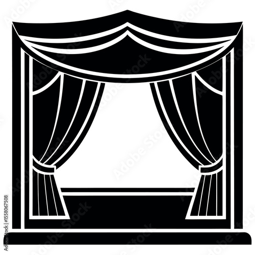 A simple black-and-white-icon-depicting 
