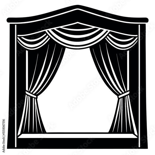 A simple black-and-white-icon-depicting 