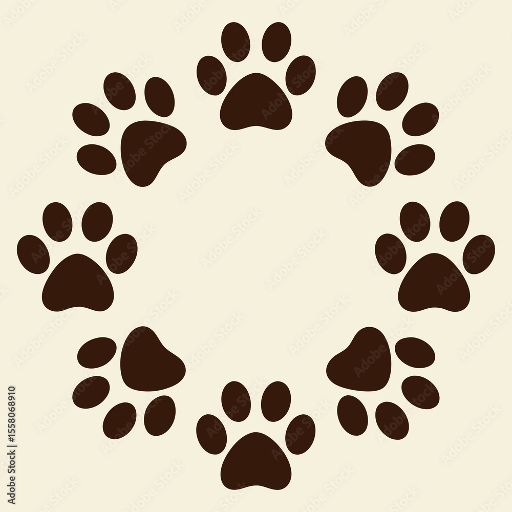 Fototapeta premium vector-pattern-of-stylized-paw-prints--generic-ani (2).eps