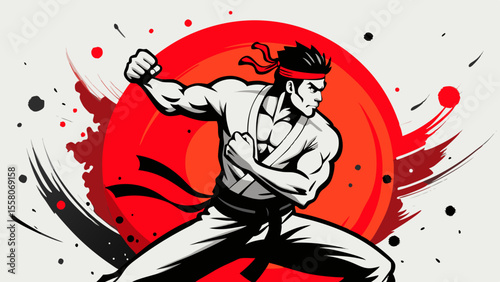 Martial Arts Warriors – Red Sun Combat Illustrations