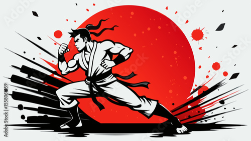 Martial Arts Warriors – Red Sun Combat Illustrations