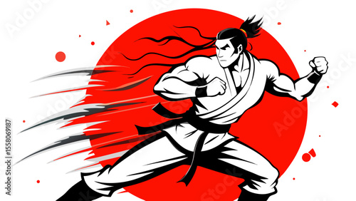 Martial Arts Warriors – Red Sun Combat Illustrations