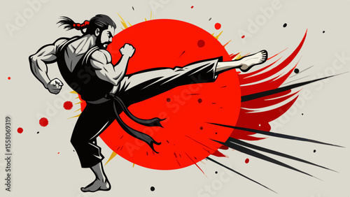 Martial Arts Warriors – Red Sun Combat Illustrations