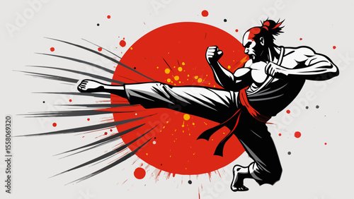 Martial Arts Warriors – Red Sun Combat Illustrations