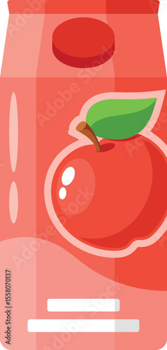 Tomato juice pack vector illustration