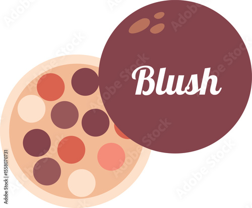 Ball blusher makeup cosmetic product