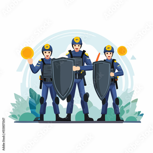 police vector illustration